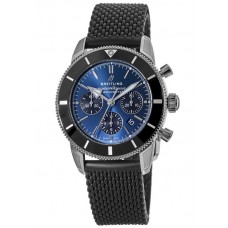 Réplique Montre Breitling Superocean Heritage II B01 Chronographe 44 Cadran bleu Bracelet en caoutchouc pour homme AB0162121C1S1