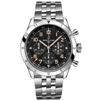 Réplique Montre Breitling Super Avi B04 Chronographe GMT 46 P-51 Mustang pour homme en acier avec cadran noir AB04453A1B1A1