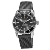 Réplique Montre Breitling Superocean Heritage II automatique 42 avec lunette en céramique noire et bracelet en caoutchouc pour homme AB2010121B1S1