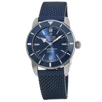 Réplique Montre Breitling Superocean Heritage II automatique 42 avec cadran bleu et bracelet en caoutchouc pour homme AB2010161C1S1