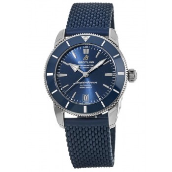 Réplique Montre Breitling Superocean Heritage II automatique 42 avec cadran bleu et bracelet en caoutchouc pour homme AB2010161C1S1