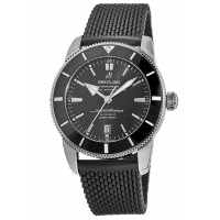 Réplique Montre Breitling Superocean Heritage II automatique 46 avec lunette en céramique noire et bracelet en caoutchouc pour homme AB2020121B1S1