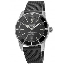 Réplique Montre Breitling Superocean Heritage II automatique 46 avec lunette en céramique noire et bracelet en caoutchouc pour homme AB2020121B1S1