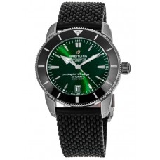 Réplique Montre Breitling Superocean Heritage B20 automatique 46 cadran vert caoutchouc noir pour homme AB2020121L1S1