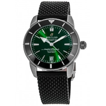 Réplique Montre Breitling Superocean Heritage B20 automatique 46 cadran vert caoutchouc noir pour homme AB2020121L1S1