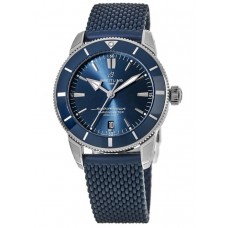 Réplique Montre Breitling Superocean Heritage II automatique 44 avec bracelet en caoutchouc et céramique bleue pour homme AB2030161C1S1