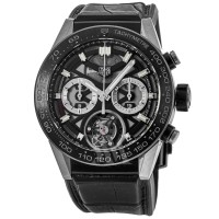 Réplique Montre pour homme Tag Heuer Carrera Tourbillon Skeleton avec cadran chronographe automatique 45 mm CAR5A8Y.FC6377-PO