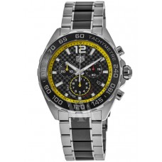 Réplique Tag Heuer Formula 1 Chronographe Cadran Noir Acier &amp; Montre Homme Céramique CAZ101AC.BA0843