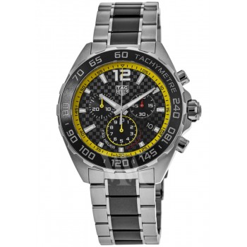 Réplique Tag Heuer Formula 1 Chronographe Cadran Noir Acier &amp; Montre Homme Céramique CAZ101AC.BA0843