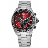 Réplique Tag Heuer Formule 1 Quartz Chronographe Cadran Rouge Bracelet En Acier Montre Pour Homme CAZ101AN.BA0842