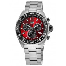 Réplique Tag Heuer Formule 1 Quartz Chronographe Cadran Rouge Bracelet En Acier Montre Pour Homme CAZ101AN.BA0842