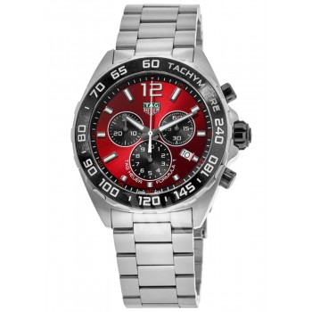 Réplique Tag Heuer Formule 1 Quartz Chronographe Cadran Rouge Bracelet En Acier Montre Pour Homme CAZ101AN.BA0842