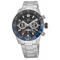 Réplique Montre pour homme Tag Heuer Carrera Calibre Heuer 02 Batman Bezel GMT Skeleton Dial CBG2A1Z.BA0658