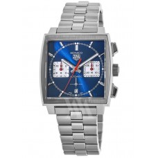 Réplique Montre pour homme Tag Heuer Monaco automatique avec cadran chronographe bleu en acier CBL2111.BA0644