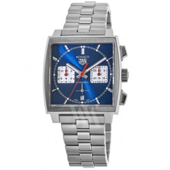 Réplique Montre pour homme Tag Heuer Monaco automatique avec cadran chronographe bleu en acier CBL2111.BA0644