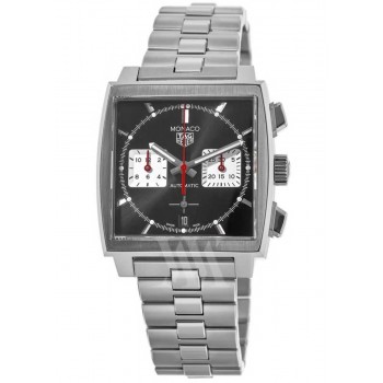 Réplique Montre pour homme Tag Heuer Monaco chronographe cadran noir en acier inoxydable CBL2113.BA0644