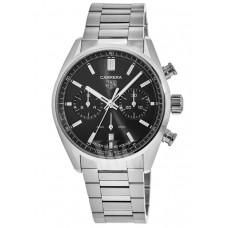 Réplique Montre pour homme Tag Heuer Carrera Calibre Heuer 02 42 mm en acier avec cadran noir CBN2010.BA0642