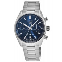 Réplique Montre pour homme Tag Heuer Carrera Calibre Heuer 02 42 mm en acier avec cadran bleu CBN2011.BA0642