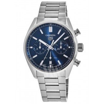 Réplique Montre pour homme Tag Heuer Carrera Calibre Heuer 02 42 mm en acier avec cadran bleu CBN2011.BA0642