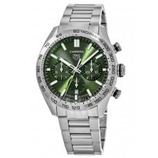 Réplique Montre pour homme Tag Heuer Carrera chronographe automatique cadran vert en acier CBN2A10.BA0643