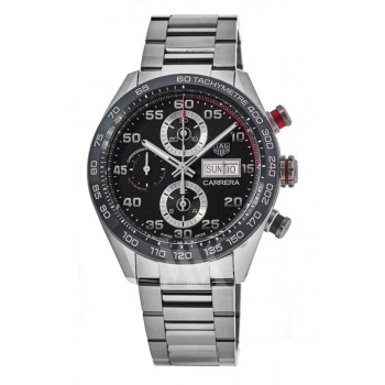 Réplique Montre pour homme Tag Heuer Carrera chronographe Day-Date cadran noir CBN2A1AA.BA0643