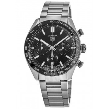 Réplique Montre pour homme Tag Heuer Carrera chronographe cadran noir en acier CBN2A1B.BA0643