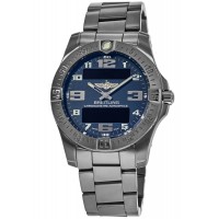 Réplique Montre Breitling Professional Aerospace Evo Mariner pour homme avec cadran bleu en titane E79363101C1E1