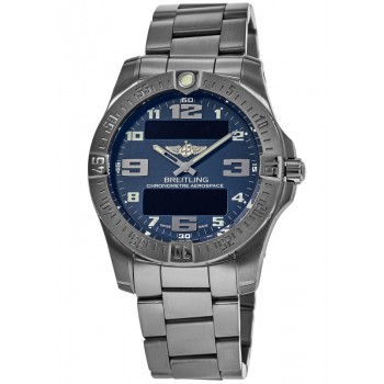 Réplique Montre Breitling Professional Aerospace Evo Mariner pour homme avec cadran bleu en titane E79363101C1E1