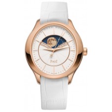 Réplique Montre Piaget Limelight pour femme, cadran blanc, or rose, bracelet en cuir blanc, G0A40110