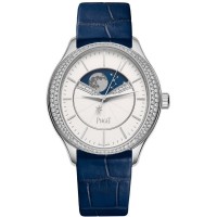 Réplique Montre Piaget Limelight Stella pour homme avec cadran blanc et bracelet en cuir doré blanc G0A40111