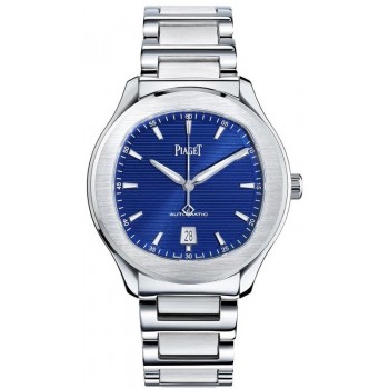 Réplique Montre Piaget Polo pour homme en acier avec cadran bleu G0A41002