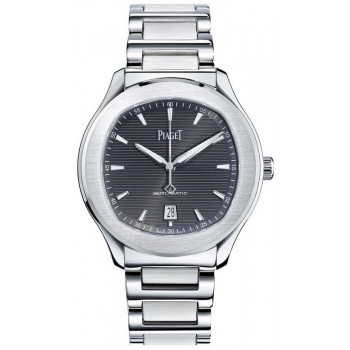 Réplique Montre Homme Piaget Polo Cadran Gris Acier G0A41003