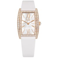 Réplique Montre Piaget Limelight pour femme avec cadran en nacre et diamant et bracelet en satin or rose G0A41197