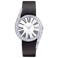 Réplique Montre Piaget Limelight Gala pour femme, cadran en nacre, diamant, bracelet en satin noir, G0A41260