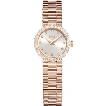 Réplique Montre Piaget Tradition pour femme avec cadran argenté et diamants en or rose G0A42048