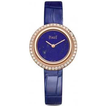 Réplique Montre Piaget Possession Cadran Bleu Bracelet Cuir Bleu Femme G0A43086