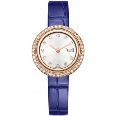 Réplique Montre pour femme Piaget Possession Cadran en nacre Diamant Or rose Bracelet en cuir G0A44282