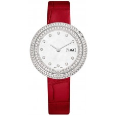 Réplique Montre Femme Piaget Possession Cadran Nacre Diamant Or Blanc Bracelet Cuir G0A44295