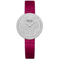 Réplique Montre Femme Piaget Possession Cadran Diamant Or Blanc Bracelet Cuir G0A44298