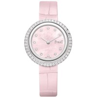 Réplique Montre Femme Piaget Possession Cadran Nacre Diamant Or Blanc Bracelet Cuir G0A45074