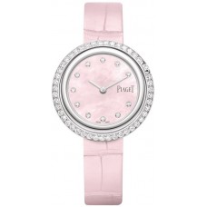 Réplique Montre Femme Piaget Possession Cadran Nacre Diamant Or Blanc Bracelet Cuir G0A45074