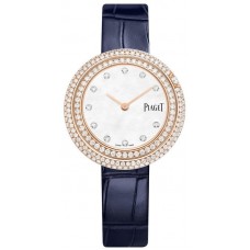 Réplique Montre Femme Piaget Possession Cadran Nacre Diamant Or Rose Bracelet Cuir G0A45092