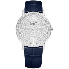 Réplique Montre Piaget Altiplano avec cadran diamant et bracelet en cuir pour femme G0A45408