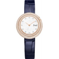 Réplique Montre pour femme Piaget Possession Date Cadran en nacre Diamant Or rose Bracelet en cuir G0A46063