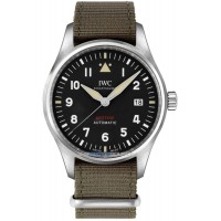 Réplique Montre automatique pour homme IWC Pilot's Spitfire avec cadran noir et bracelet textile IW326801