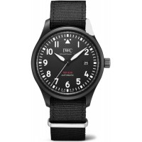 Réplique Montre IWC Pilot's Top Gun avec cadran noir et bracelet en tissu pour homme IW326906