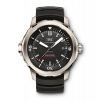 Réplique Montre IWC Aquatimer automatique avec cadran noir et bracelet en caoutchouc pour homme IW329101