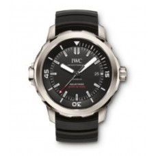 Réplique Montre IWC Aquatimer automatique avec cadran noir et bracelet en caoutchouc pour homme IW329101