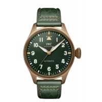 Réplique Montre IWC Pilot's Big Pilot Spitfire avec cadran vert et bracelet en cuir pour homme IW329702