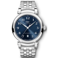 Réplique Montre IWC Da Vinci automatique pour homme en acier à cadran bleu IW356605